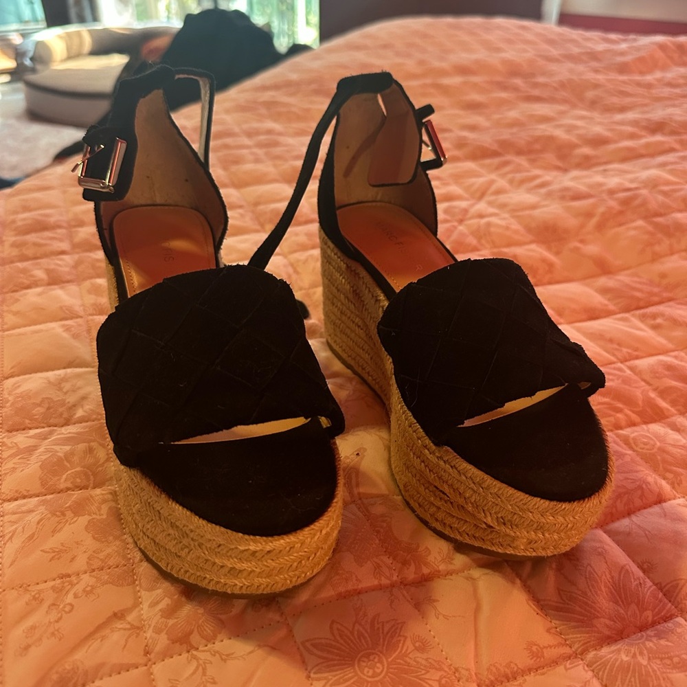 Marc Fisher Black Wedges